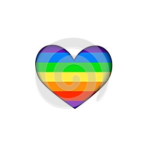 LGBTQ Pride Heart. Heart Shape with LGBT. Progress. Pride Rainbow,Flag. Concept of pride month